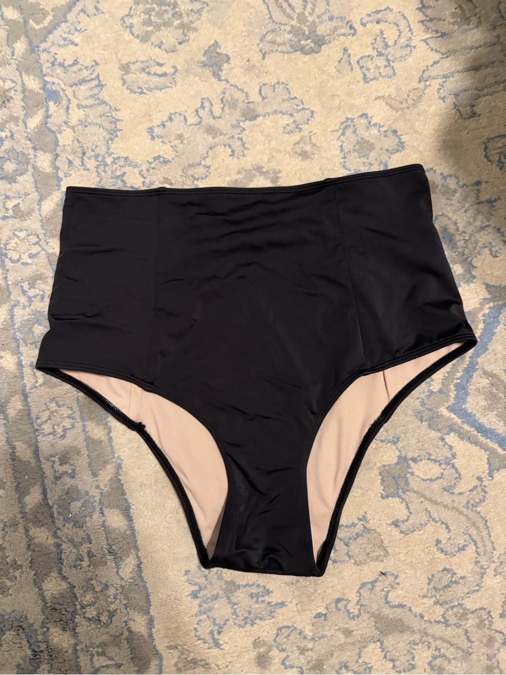 Kortni Jeane Black Bikini Bottoms with Nude Lining